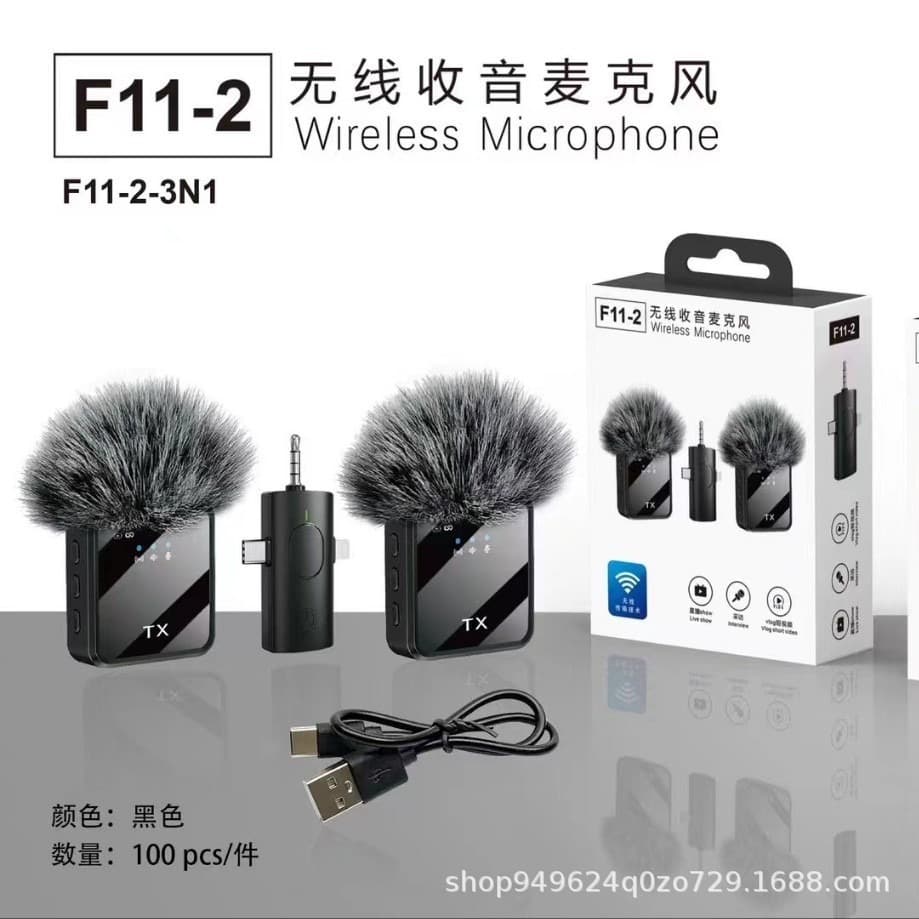 Cross-border Hot Selling Wireless Lapel Microphone for Mobile Live Streaming Mini Wireless Mic Recording Audio Noise Reduction