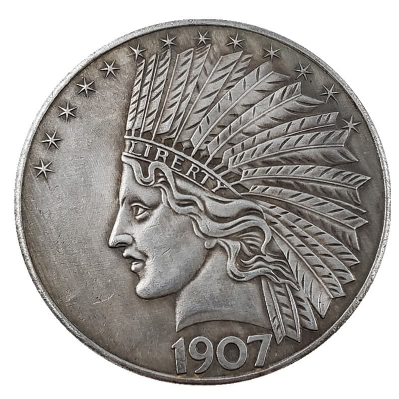 Antique-style 1907 Indian Head silver dollar commemorative coin wholesale #1043