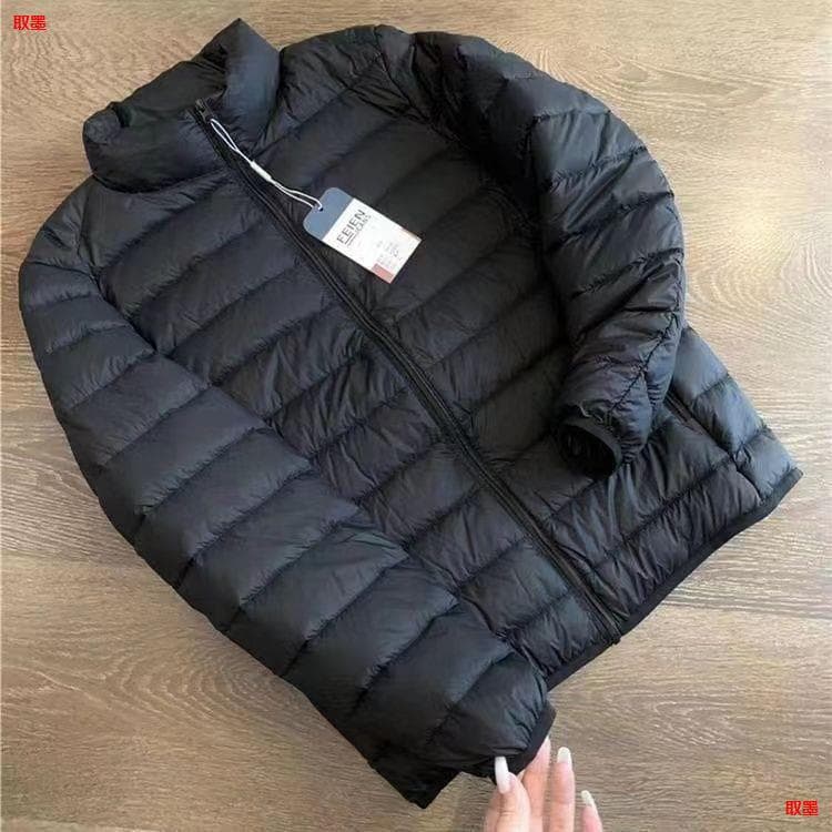 New Arrival! Ultra-Thin Fleece-Lined Men's Cotton Shirt Lightweight Stand Collar Tag Attached Comfortable Breathable Casual Wear