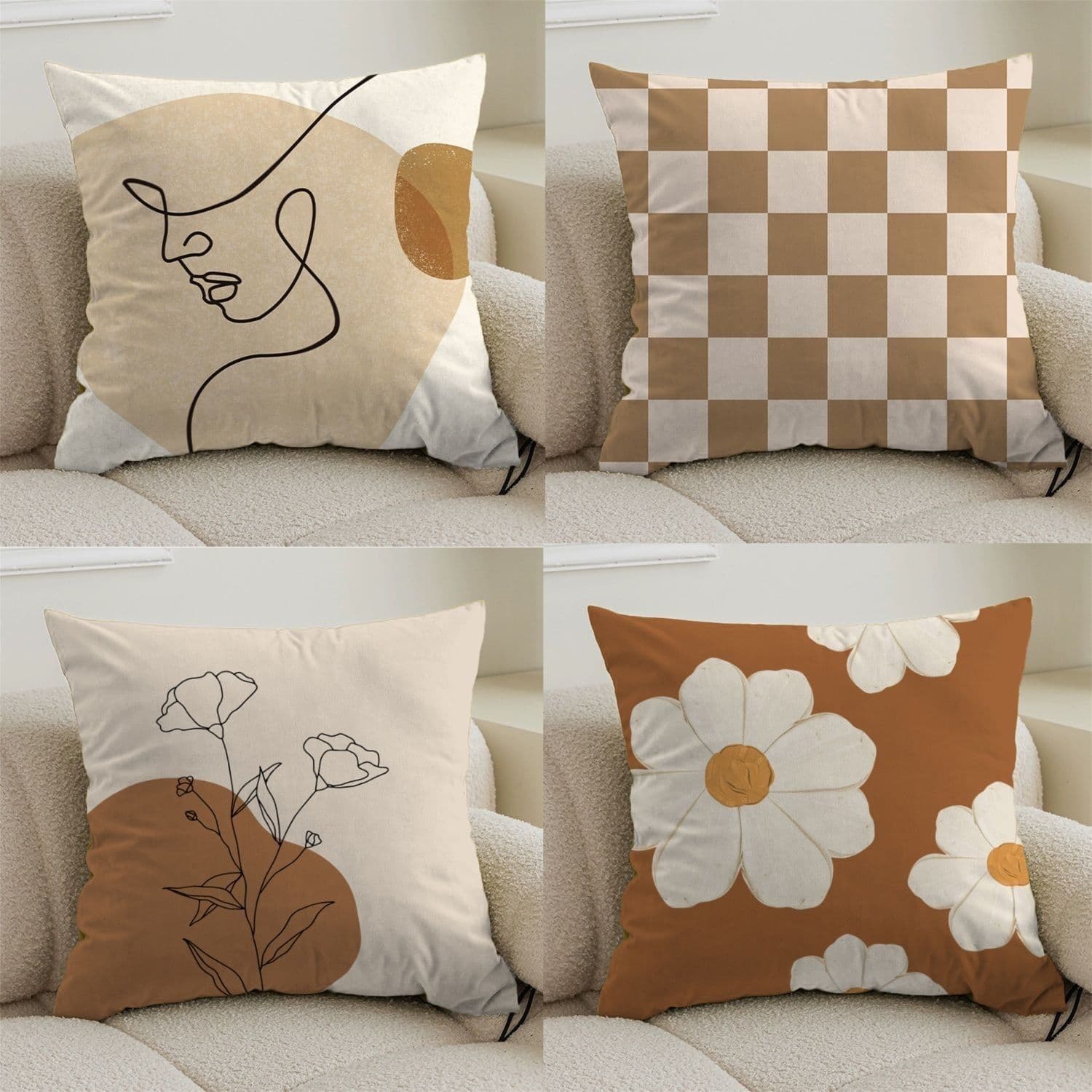 Nordic Modern Simple Cushion Guest Home Hall Model Room Abstract Living Room Cushion Suede Pillowcase Sofa