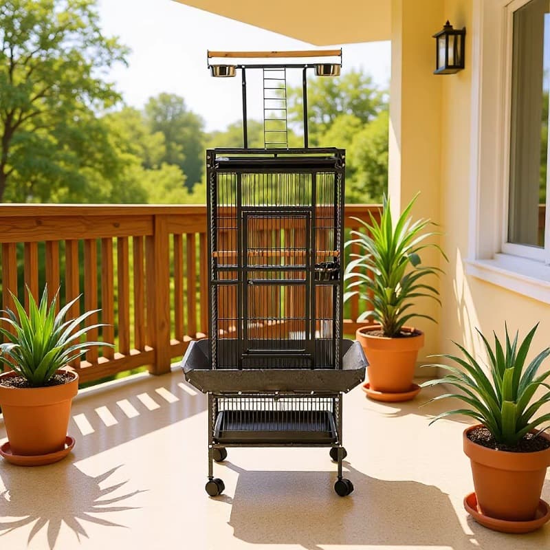 Manufacturer wholesales medium and large bird cages, parrot villa cages, interactive breeding cages, parrot cages, luxury home cages