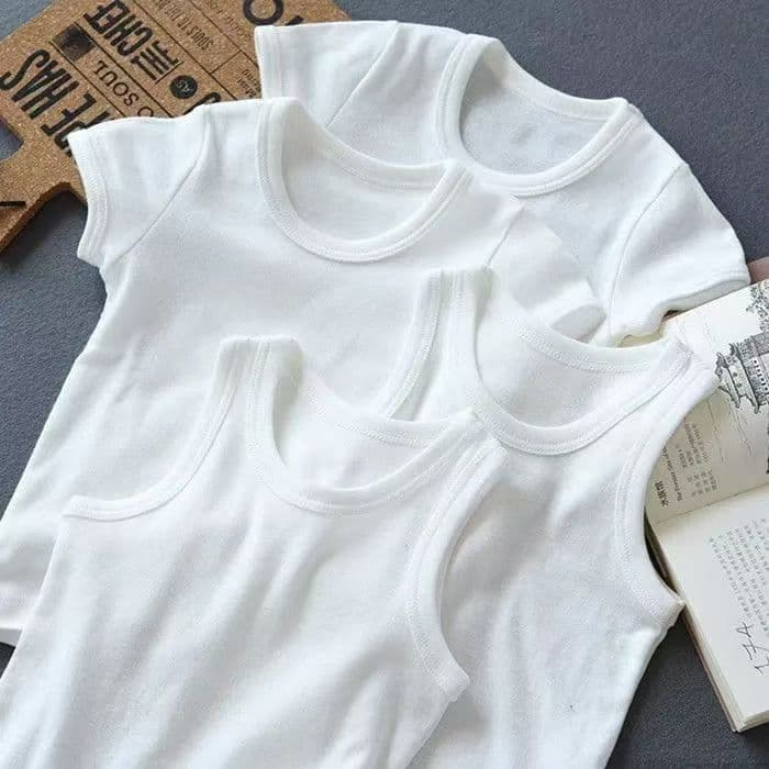 WO Custom Children's Vest 100% Cotton T-Shirt Undershirt Sleeveless Top for Boys and Girls, Inner Wear for Toddlers and Older Kids