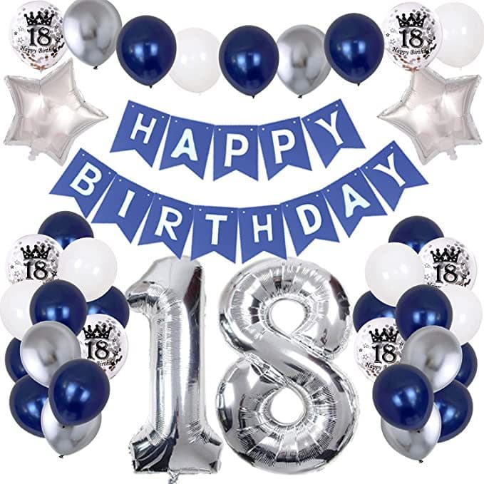 Birthday Balloon Decoration Scene Layout Aluminum Film Balloon Set Digital Theme Party Birthday Decoration Props