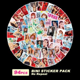 Integrated Philippine Girl Group BINI Small Stickers 94 PCS Sticker Creative Character Stickers Phone Case DIY Decor