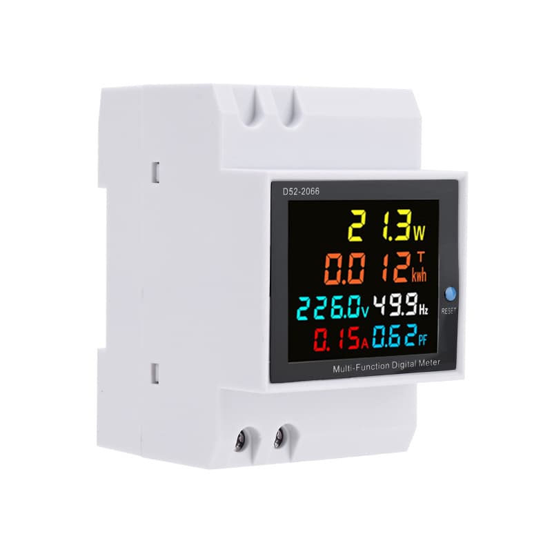 D52-2066 Digital Multifunction Meter Single-Phase Household Smart Voltage Current Power Rail-Mounted