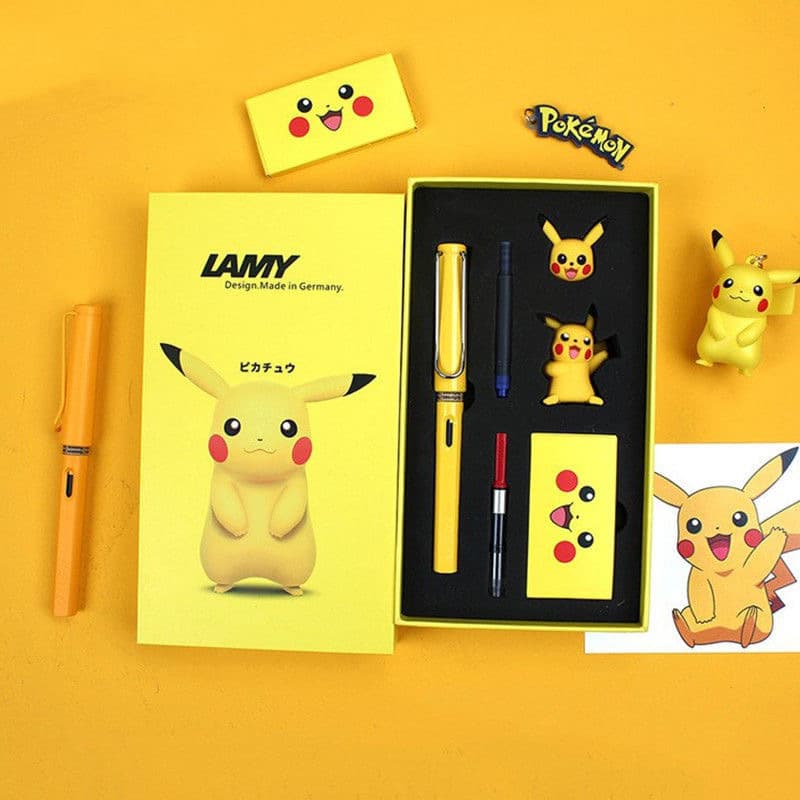 German LAMY Pen Hunter Pikachu Gift Box Set, Birthday Gift for Boys and Girls Practicing Calligraphy
