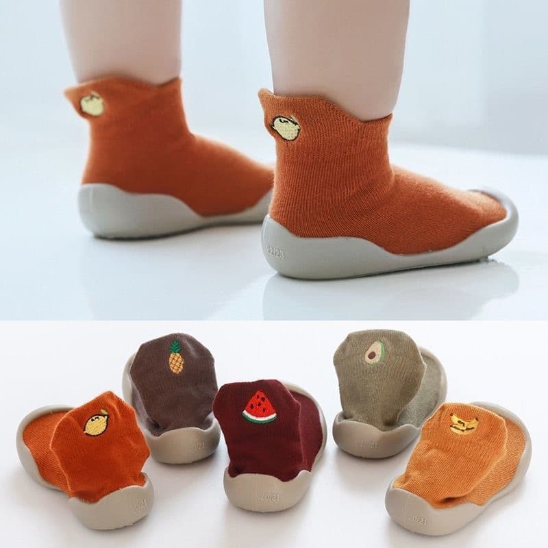 Baby Floor Socks, Four-Season Indoor Non-Slip Walking Shoes for Infants, Soft-Soled Sock Shoes with Mid-Calf High-Top Design