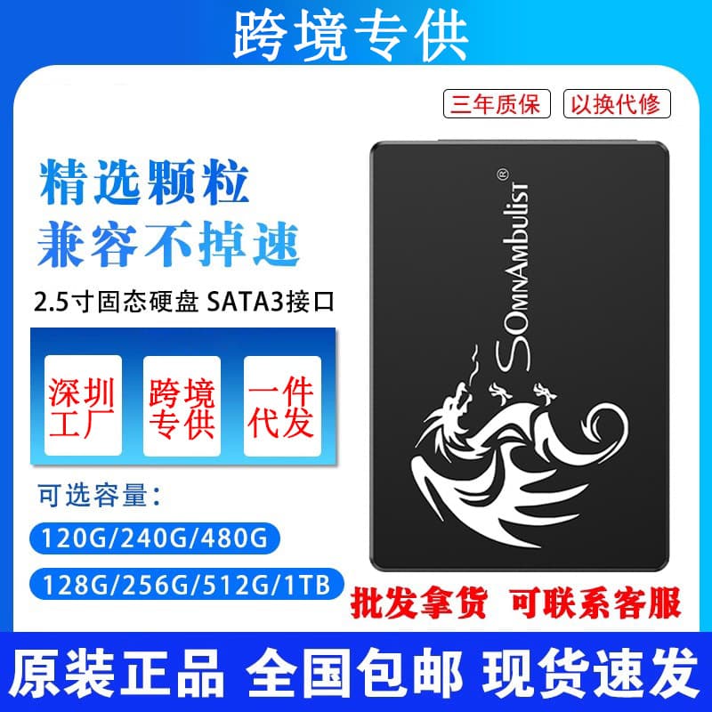 Somnambulist SSD Solid State Drive SATA3.0 120GB 240GB 512GB 960GB 2TB High Speed Data Transfer for Desktop And Laptop
