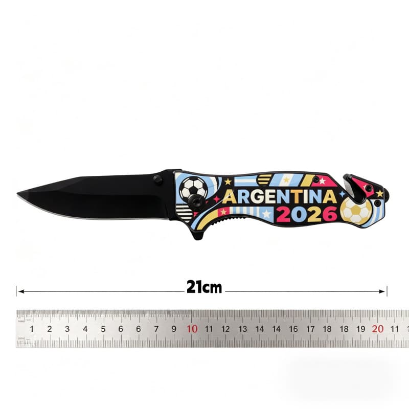 Argentina 2026 World Cup Theme Folding Knife Outdoor Camping Multifunctional Portable Knife EDC Everyday Carry