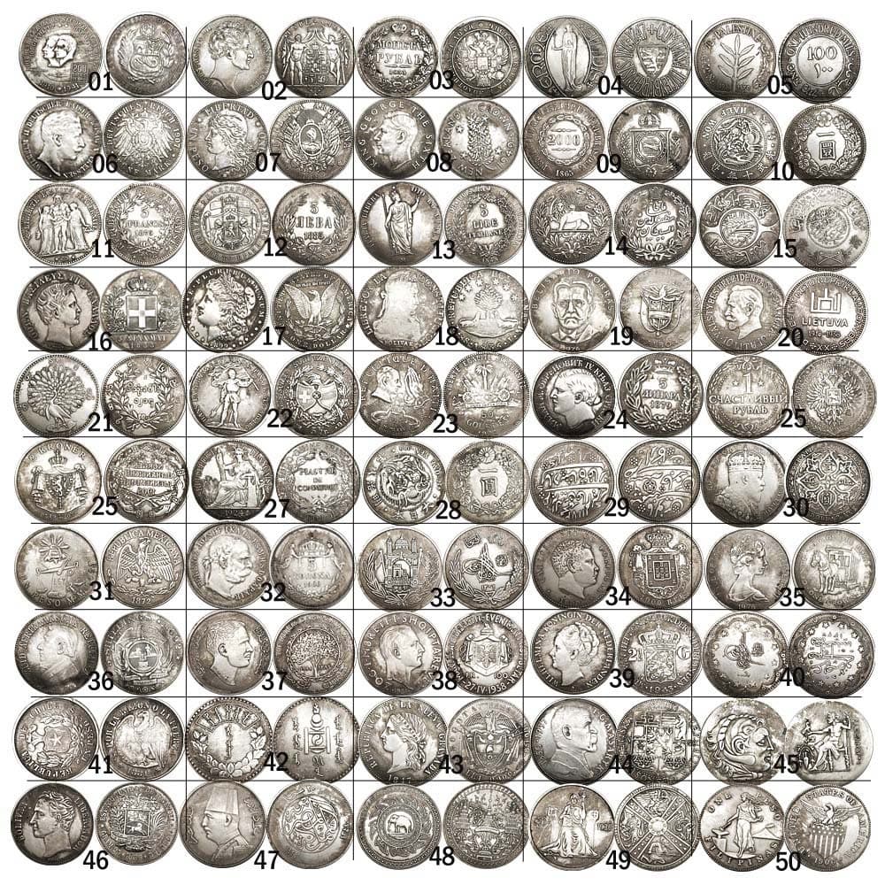 World Antique Silver Coins, Foreign Coin Craft Copper Coin Collection