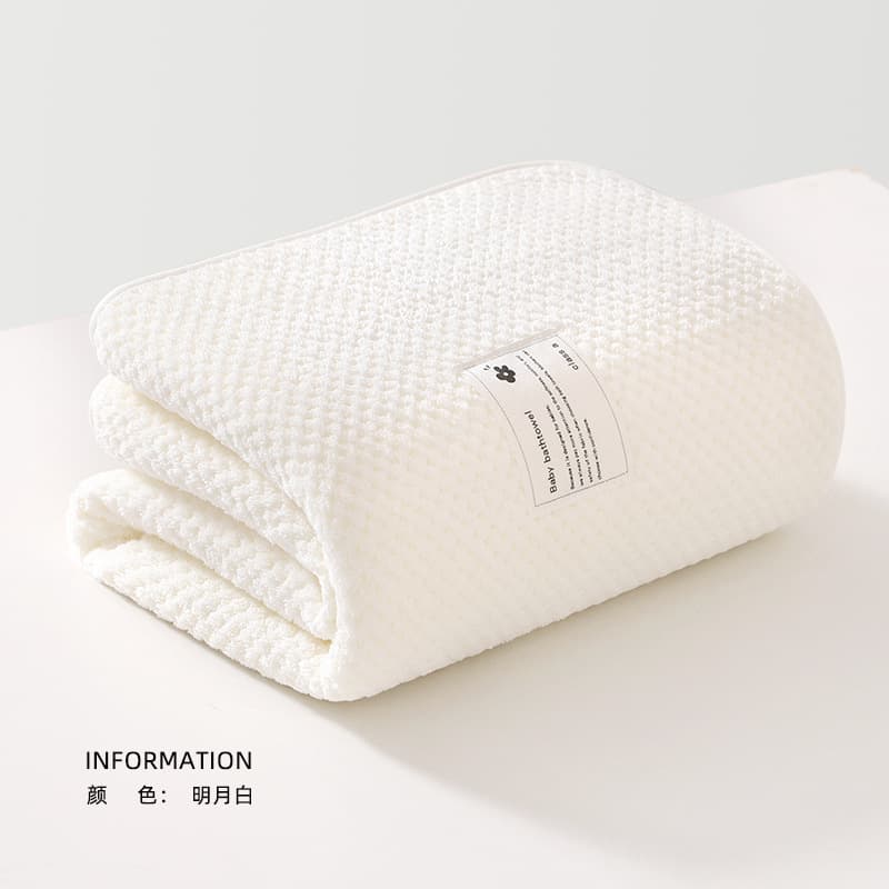 Rouyun Newborn Baby Bath Towel Thick Absorbent Soft Coral Fleece Quick-Dry Wrap for Infants Autumn Winter