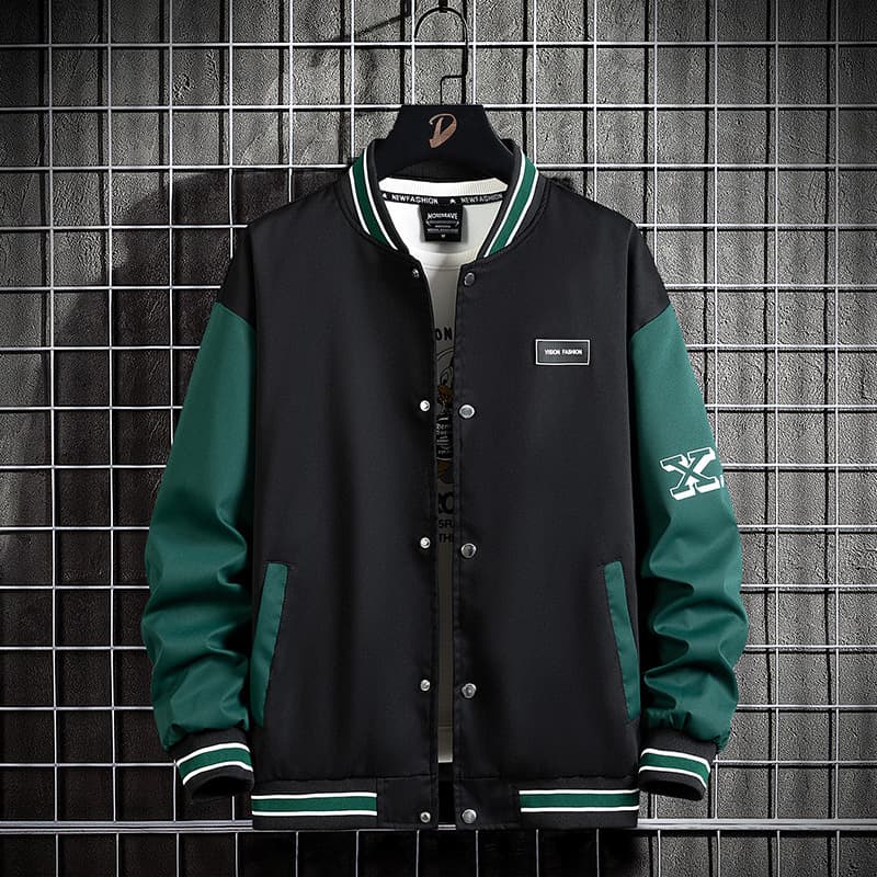 Plus Size Baseball Jacket for Men Casual Loose Fit Hong Kong Style Trendy Spring Autumn Outerwear Suitable for Couples