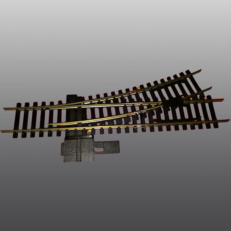 3D printed HO scale miniature model HO scale track switch