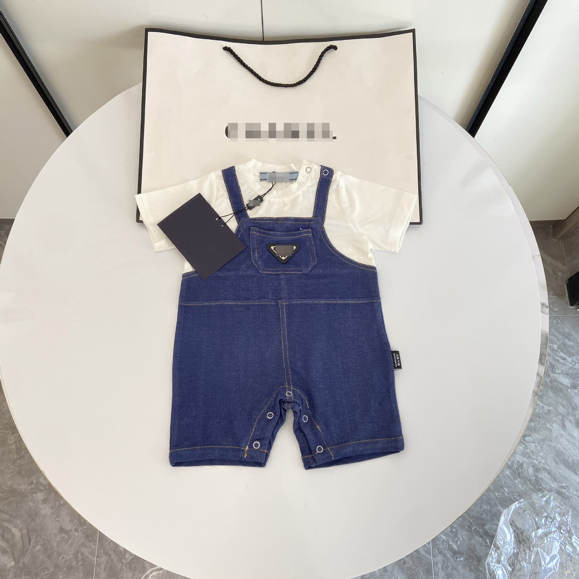 Baby Clothes Infant Romper Overalls Cute Long Sleeve Soft Denim Jumpsuit Crawling Suit 2025 Summer Trendy