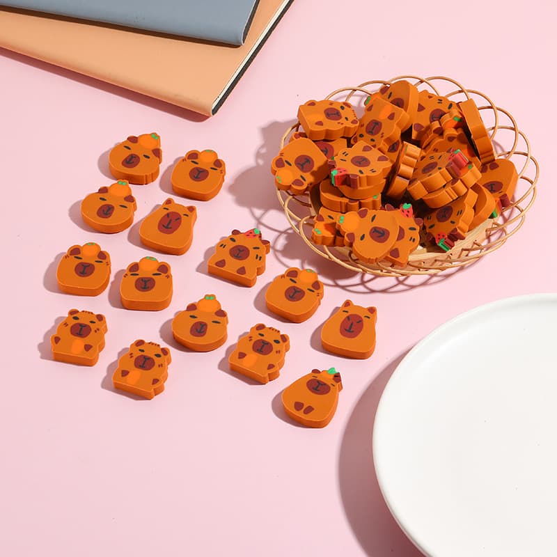 New Capybara Eraser, Cute Capybara Shape, Student Cross-border Gift Prize Stationery Wholesale