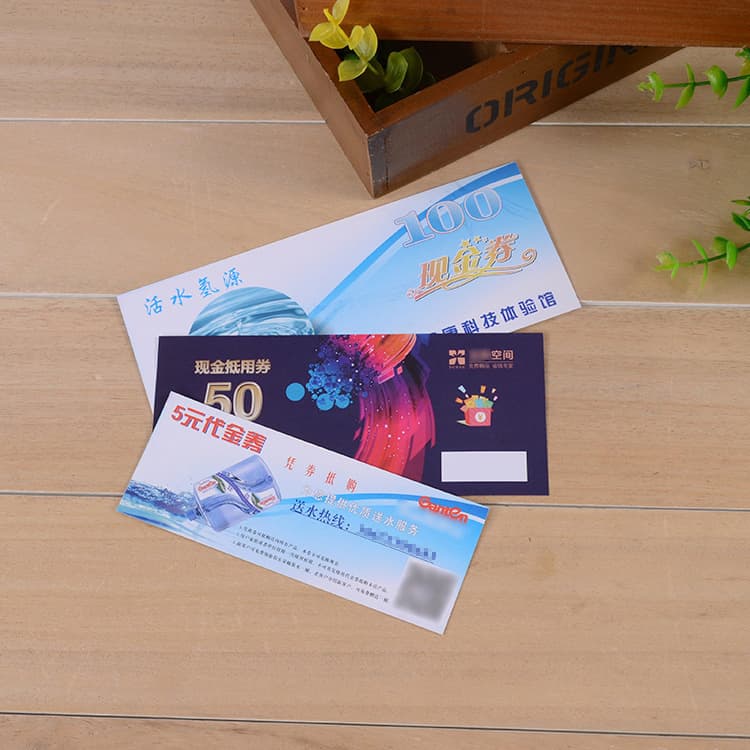 Factory Wholesale Custom Printed Vouchers Tickets Raffle Tickets Cash Coupons