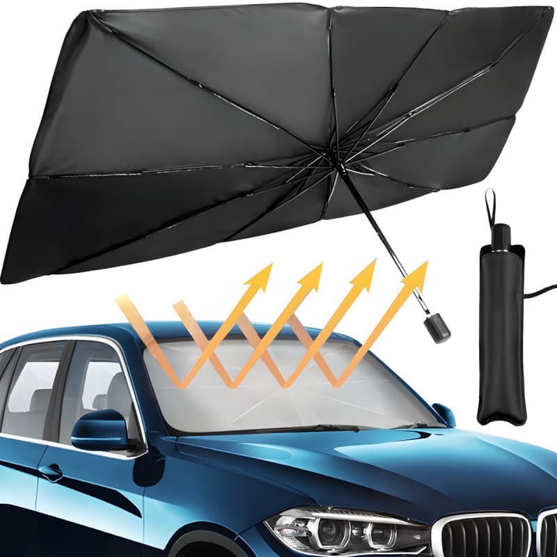 Car Sun Shade for Front Windshield, Sun Visor Cover, UV Protection, Heat Insulation, Windshield Sunshade Panel, Universal Fit