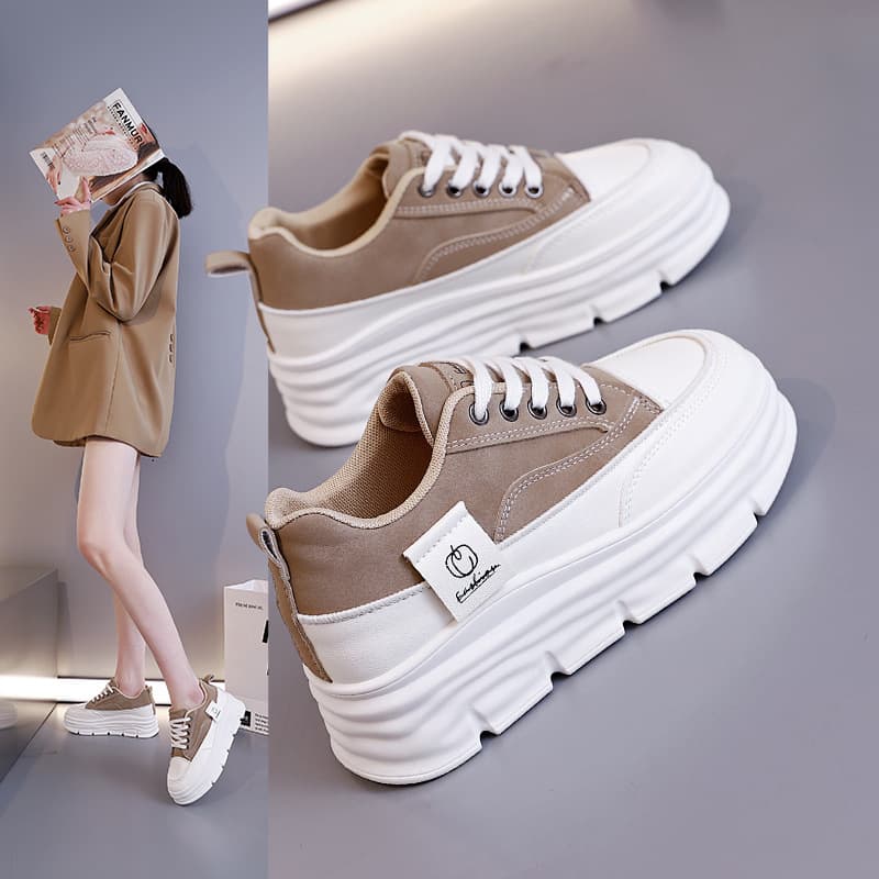 New Casual Women's Shoes Fashion Thick Sole Sneakers Height Increasing Student Sports Shoes Korean Style Large Size Trendy Shoes Women CY-706