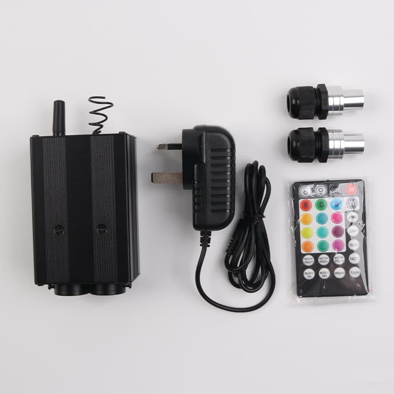 12W Car Starry Sky Roof APP Remote Control Light Source, 12V Seven-Color Changing Fiber Optic Light Source, Starry Sky Car Light Source