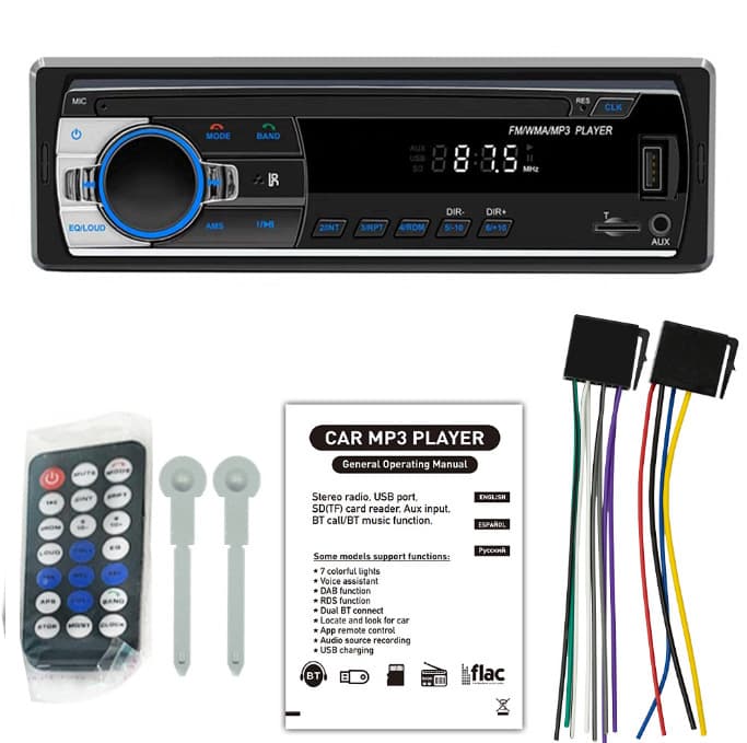 520D Car Bluetooth MP3 Player with USB Drive Support, Dual USB Ports with Charging, 7388 High Power