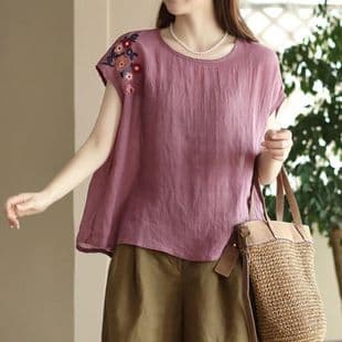Premium Linen Cotton Sleeveless Top for Women 2025 New Summer Middle-aged Mom Thin Large Size Vest T-shirt