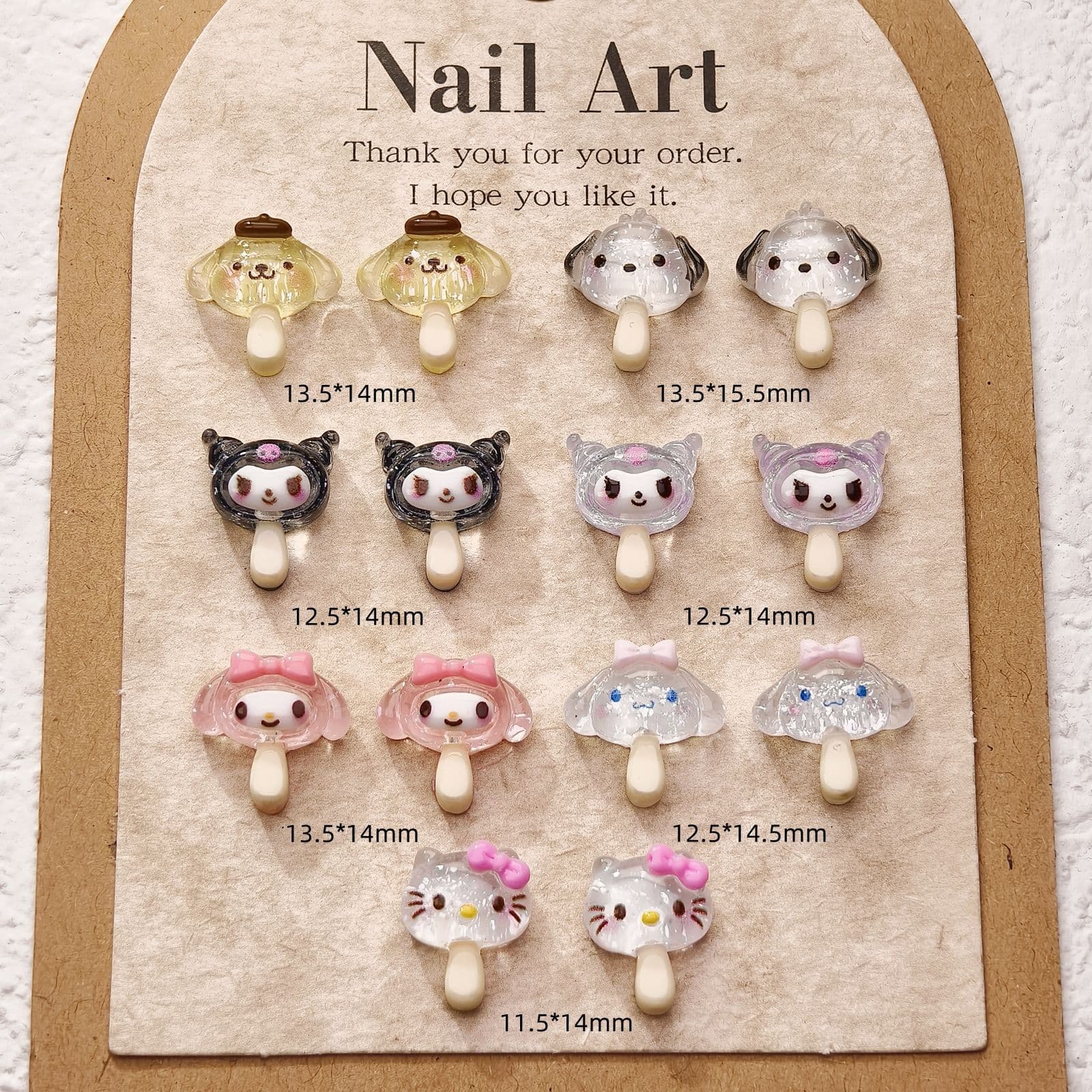 Internet celebrity popular Sanrio ice cream cartoon nail art jewelry nail accessories three-dimensional resin Melody accessories