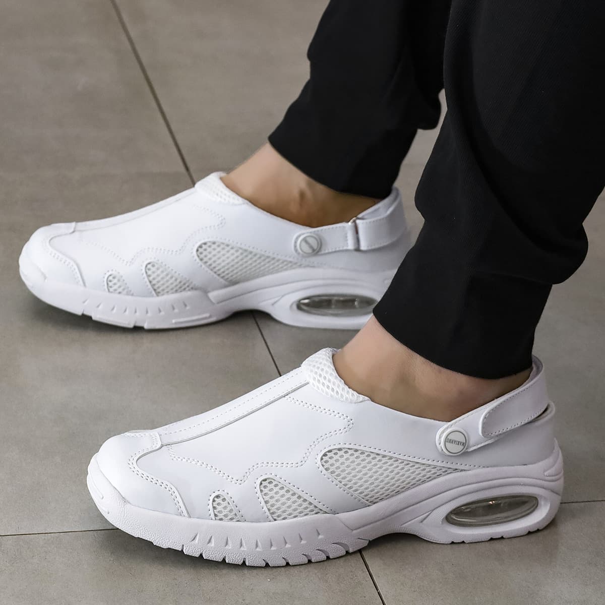 Cross-border Large Size Hospital Group Purchase Breathable Male Nurse Shoes Female Slip-on Shoes Soft Sole Standing Long Hours Without Foot Fatigue Medical Work White Shoes
