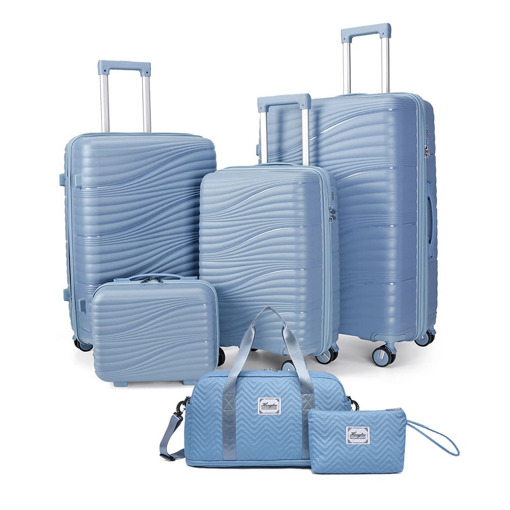New PP material suitcase 24-inch trolley case cross-border special boarding case large capacity suitcase universal wheel T