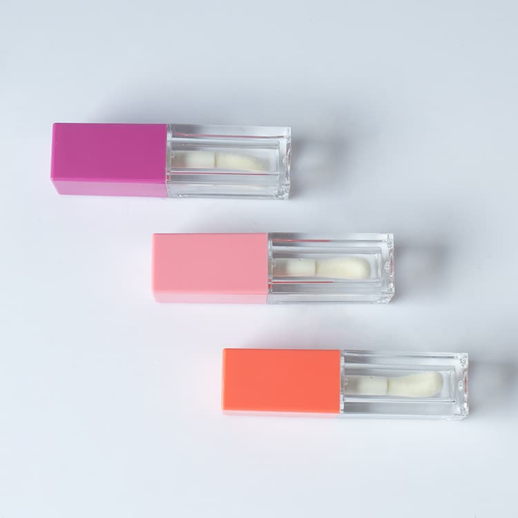 5ml thumb brush head, large brush head, square lip glaze tube, thick brush stick, concealer bottle, liquid blush cosmetic packaging material