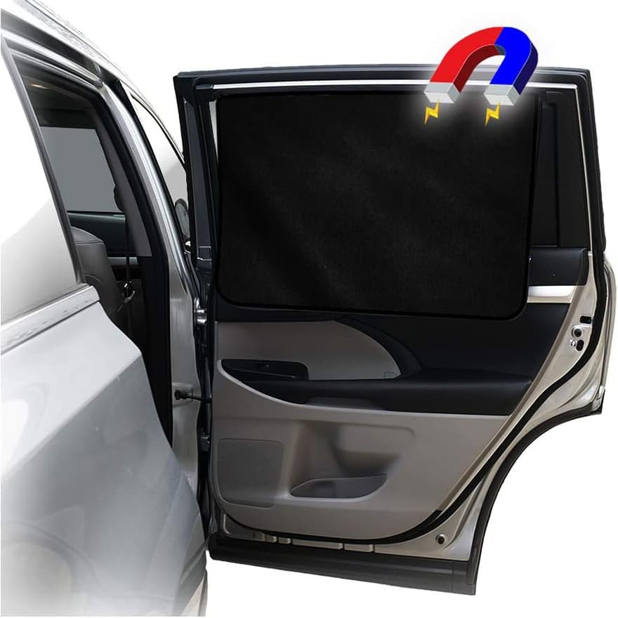 Car Side Window Sun Shade Cover Privacy Magnetic Curtain Heat Insulation Sunscreen Car Curtain Blackout Curtain Car Strong Magnetic Sun Shade