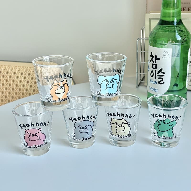 6-Piece Set 50ml Glass Cup High Quality Whiskey Shot Glasses Italian Espresso Cup Strong Alcohol Glasses Premium Sensation