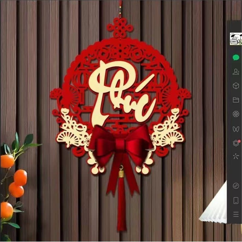2025 Year of the Snake Vietnamese blessings couplets, New Year velvet decorations, 3D God of Wealth door hangings
