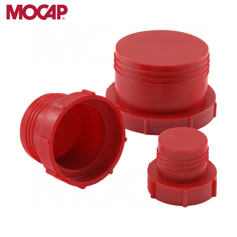 UNF 7/8 American Thread Plug Red PE Plastic Sealing Cap O-Ring Pipe Fitting External Thread SAE Thread Plug
