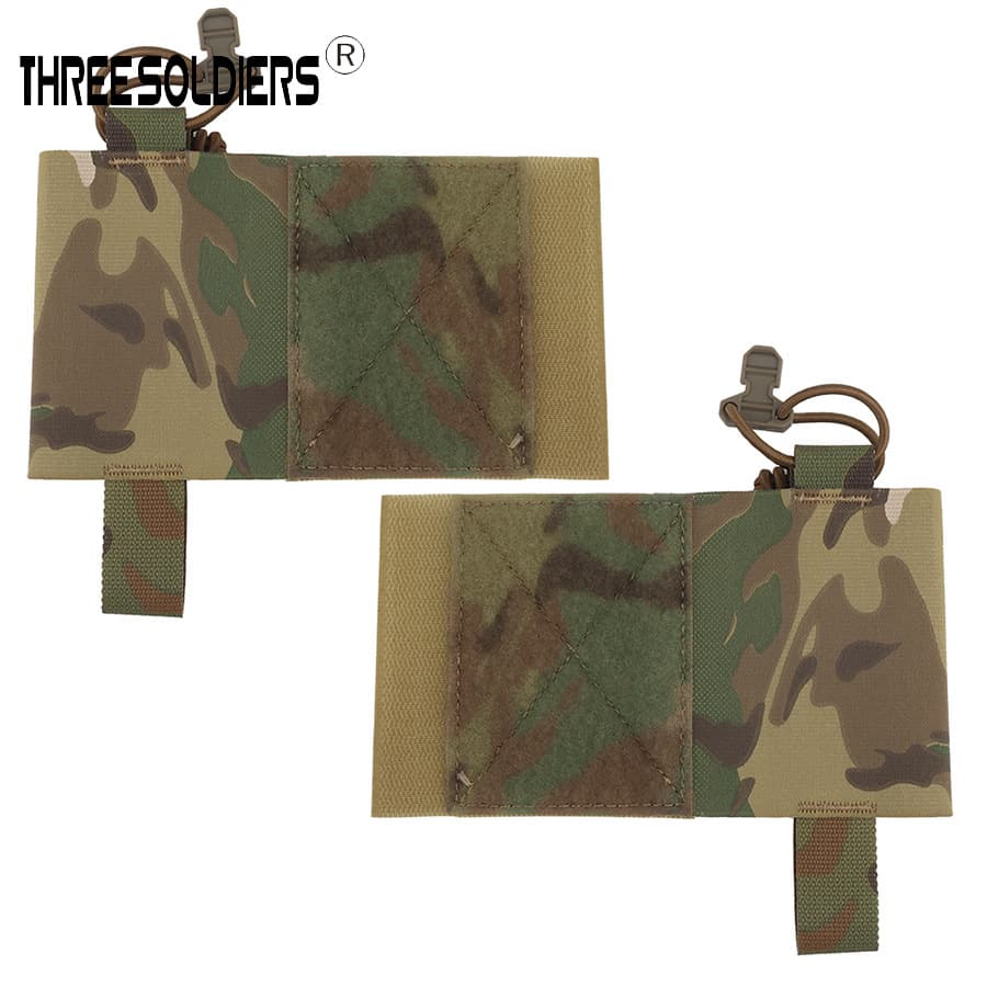 Tactical Vest Side Mount Two-Way Radio Pouch Multi-Purpose Tool Elastic Storage Bag Set of Two