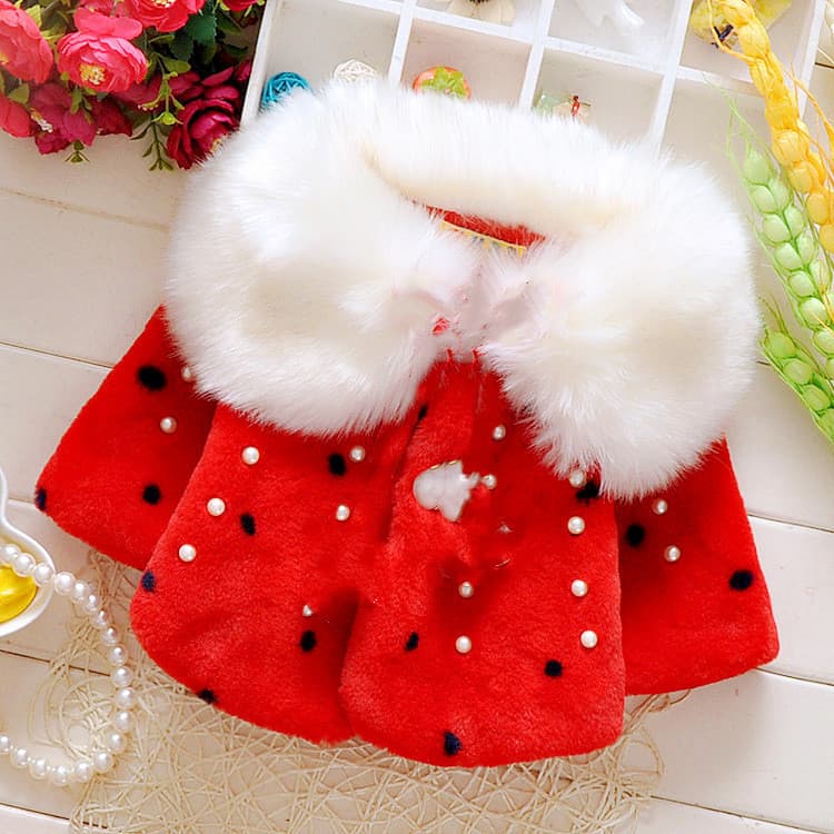 Export Children's Clothing Wholesale Winter New Arrival Girls' Thick Warm Cape Cloak Outerwear Kids' Apparel Drop Shipping 1140