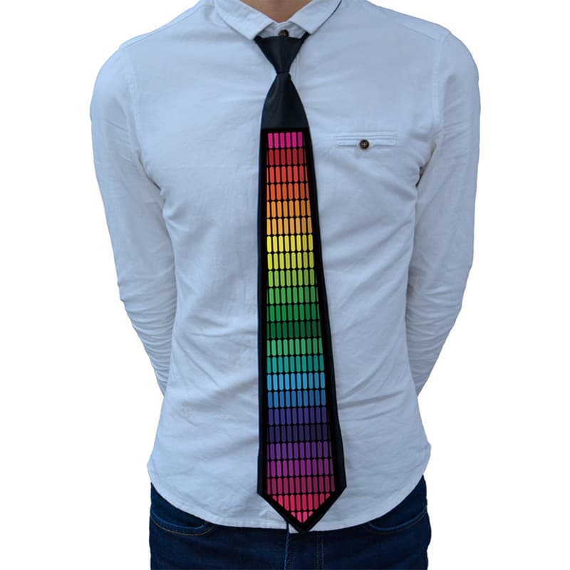 el cold light luminous tie Halloween led voice controlled luminous tie cold light luminous tie luminous cross-border tie