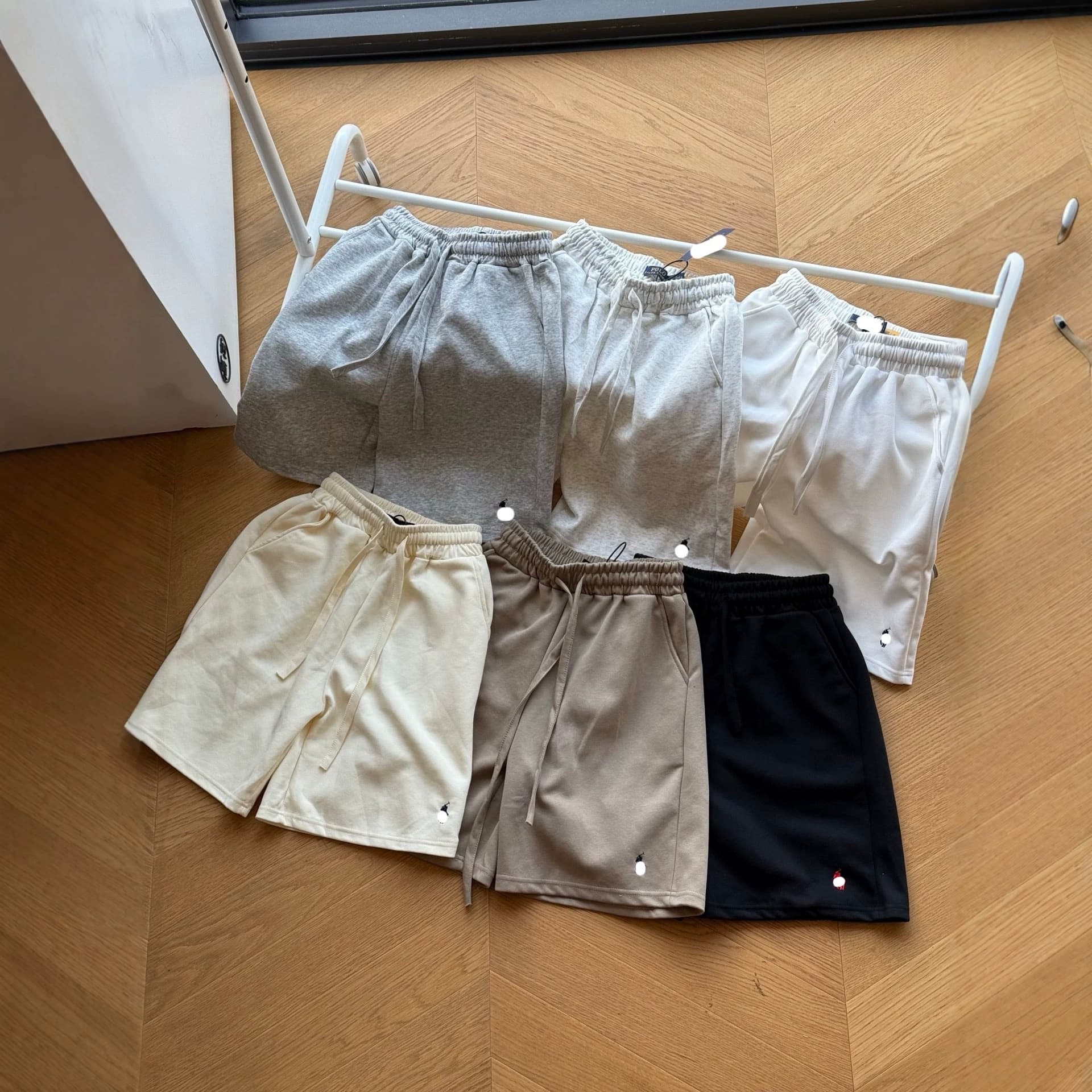 Cross-border trade Ralph Lauren cotton shorts casual five-point beach shorts unisex leisure vintage pony embroidery