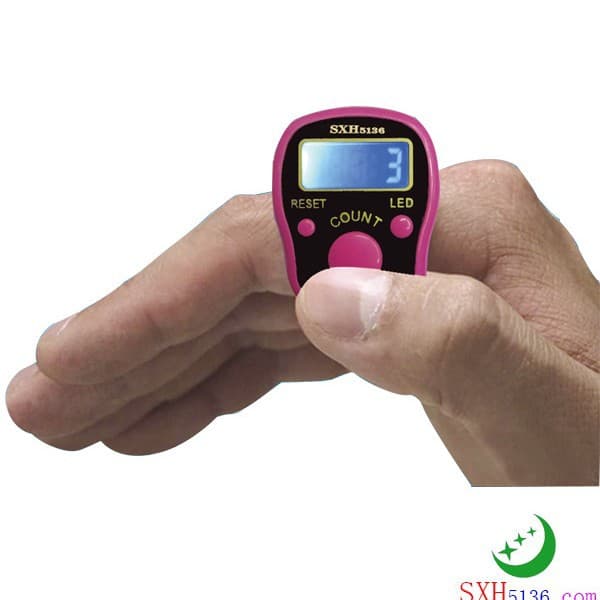 1040 Card-Pack LED Cross-Border Manual Ring-Type Electronic Counter Mini Glow-in-the-Dark Counter 12 Colors