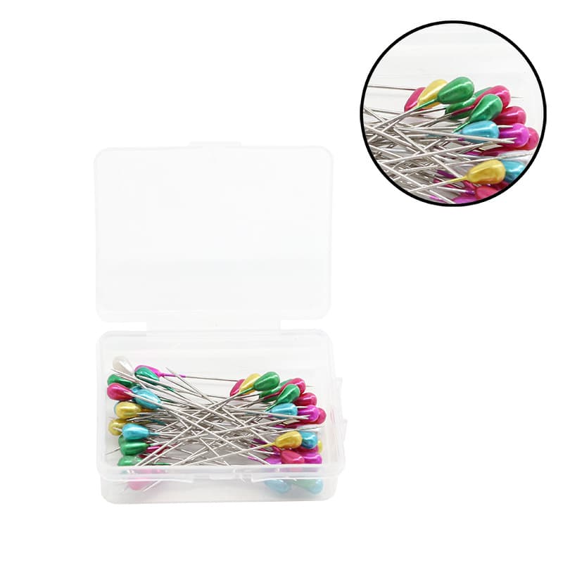 Amazon 5*55mm color black and white drop-shaped pearlescent needles 50 pieces/box jewelry decorative pins