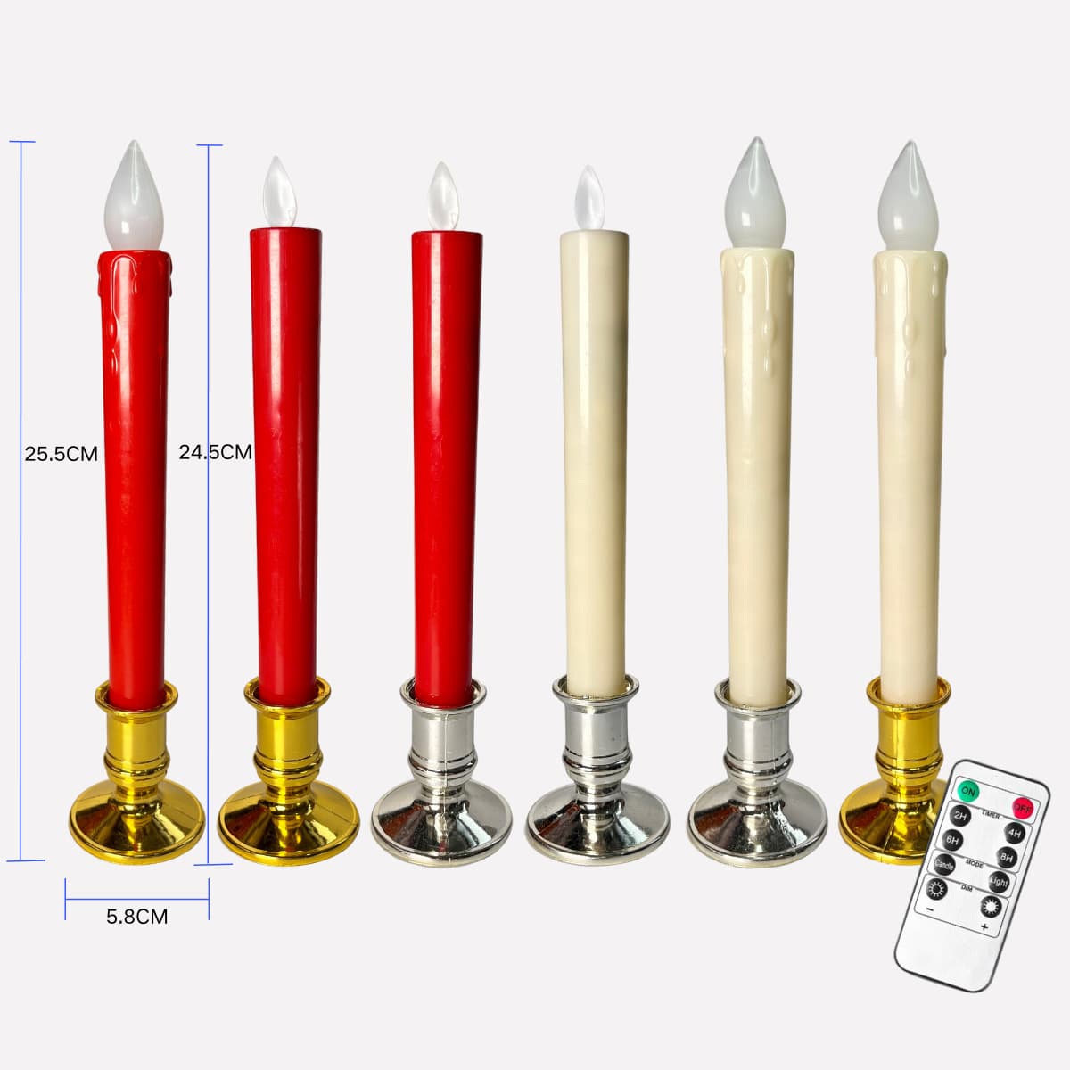 Cross-border Christmas Long Pole Electronic Candle Simulated Candlelight Remote Control Candle Lamp Premium LED Wedding Fragrance Candle Threaded