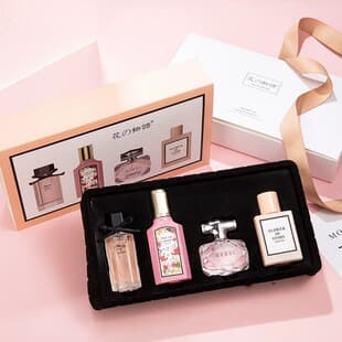 TikTok Hot Selling Women's Perfume Gift Set Long Lasting True Me Encounter Wild Blue Vietnamese Men's Perfume Set Wholesale