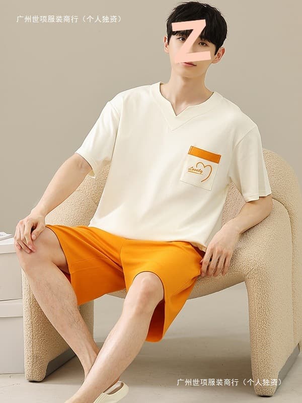 200 jin 6XL Modal Pajamas Summer Plus Size 250 jin Men's Loose Short Sleeve Shorts Set 5XL