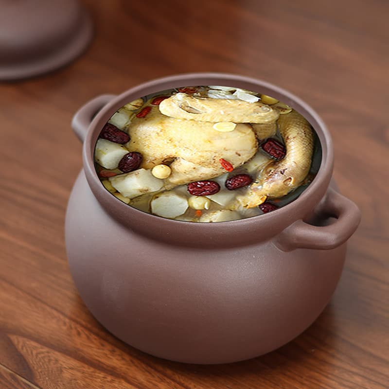 Free shipping Yixing purple clay pot, soup pot, stew pot, household Chinese style, suitable for gas stoves, open flame, electric ceramic stoves, natural, uncoated, unglazed