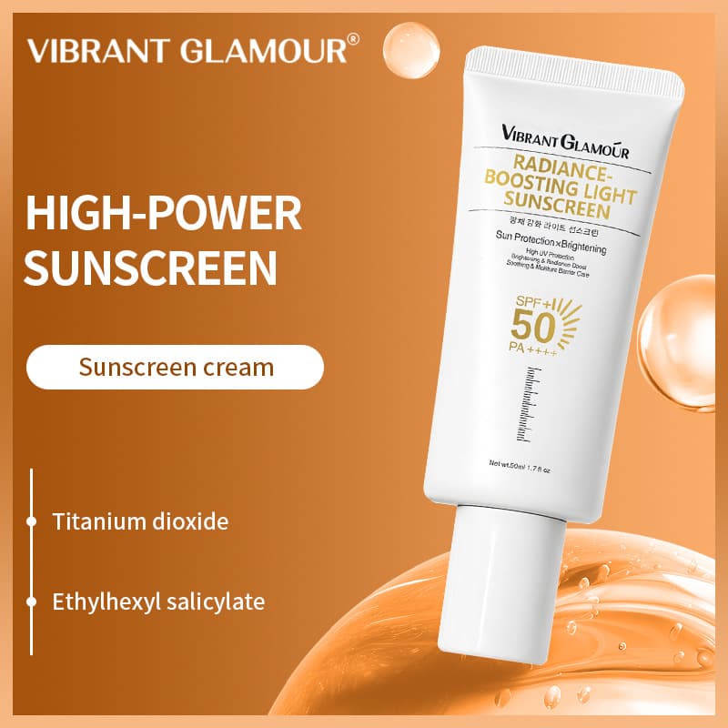 Cross-border Face Sunscreen SPF50+ UV Protection Isolation Lightweight Non-Greasy Sweat-Proof Sunscreen Lotion for Men and Women Genuine
