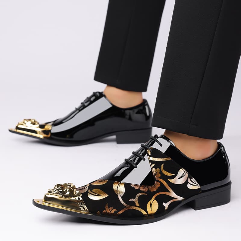 Cross-border men's leather shoes British style fashionable men's shoes business casual formal leather shoes men's versatile leather shoes