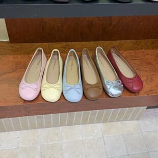 LUDAKE Round Toe Bow Ballet Flats Women's Flat Shoes Korean Style Versatile Shallow Ballet Shoes