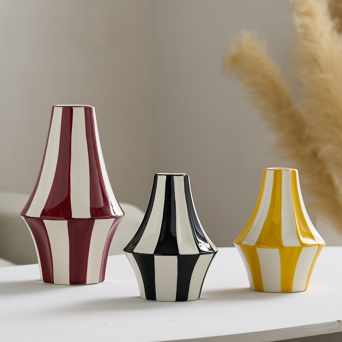 ins Nordic ceramic vase creative art potbelly vase flower arrangement vase home living room decoration ornaments