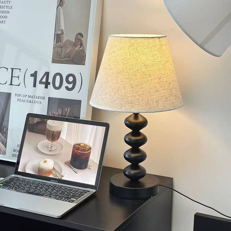 Cloth cover table lamp American bedroom bedside Internet celebrity popular Zhongshan lamp cross-border e-commerce foreign trade factory decorative table lamp