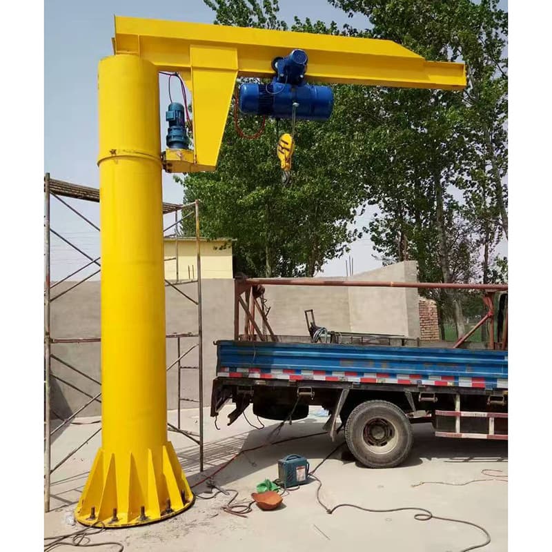 Column-type cantilever crane small single-arm crane 360-degree electric rotating wall crane fixed single-arm lifting