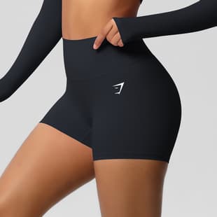 GYMSHARK New Double-Sided Brushed High-Waist Sculpting Yoga Shorts for Women Running Fitness Stretch Pants